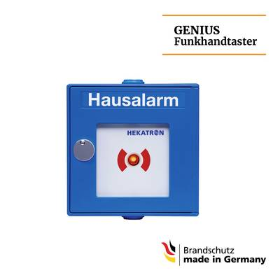 Hekatron FH.Genius Vezeték nélküli kézi nyomógomb Elemekről üzemeltetett, Hálózatról üzemeltetett (Sz x Ma x Mé) 130 x 130 x 32 mm (31-5000013-01-03)