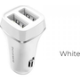 Borofone - autós töltő 2x USB, fehér