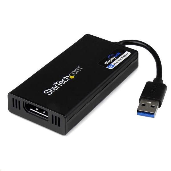 StarTech.com USB32DP4K USB grafisk adapter 3840 x 2160 pixel Sort