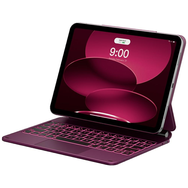 Etui na tablet 4kom.pl Etui Typecase Edge z klawiaturą do iPad  11" (A16) 2025 / iPad 10.9" 2022 malinowy