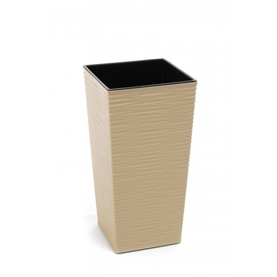 LAMELA FINEZIA DLUTO virágcserép - rovátka 40×40 cm, 75 cm magas, cappuccino (1310006610)