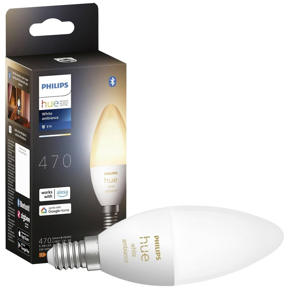 Philips Lighting Hue LED fényforrás White Ambiance E14 melegfehértől a hidegfehérig (871951435665800) (871951435665800)