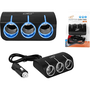  LTC LTC Adapter CAR FIRE LED 3 gniazda + kabel, 120W, czarny.