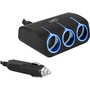  LTC LTC Adapter CAR FIRE LED 3 gniazda + kabel, 120W, czarny.