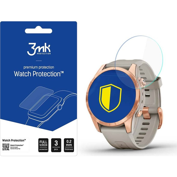 3mk Óra kijelző védőfólia FlexibleGlass hibrid üvegfólia 7H Garmin Fenix 7S Pro Solar