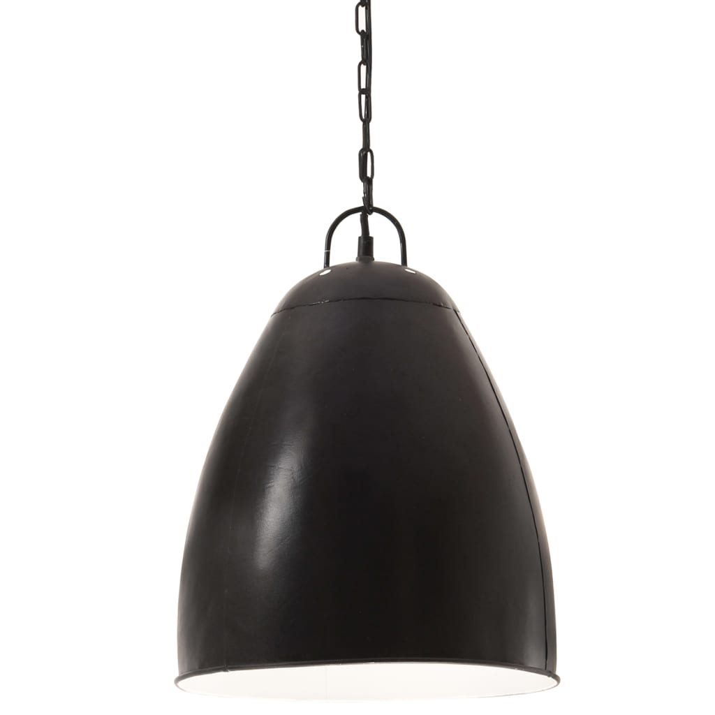 kerek fekete ipari függőlámpa 25 W 32 cm E27 (320561)