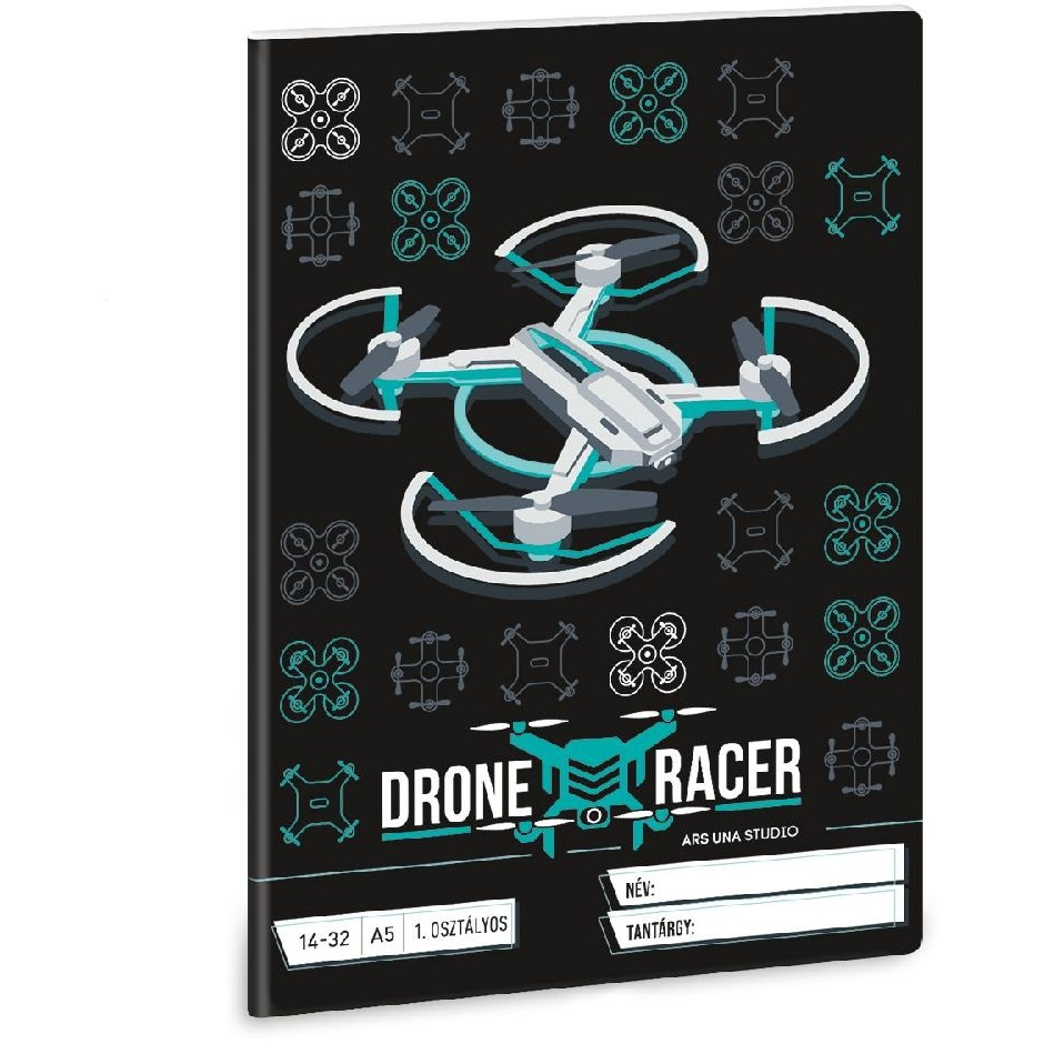 Ars Una Drone Racer 32 lapos A5 14-32 1. osztályos vonalas füzet - Mintás (53581310)