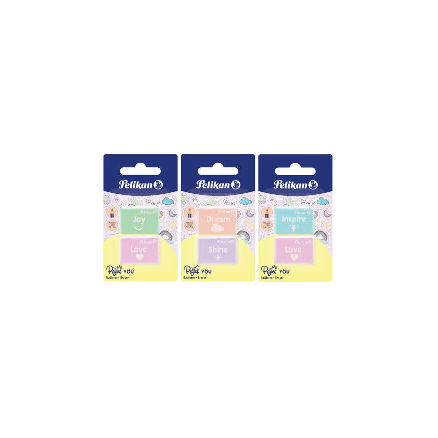 Pelikan Radierer Pastell You RPA/2/B 2 ST sortiert Blister (606196) (606196)