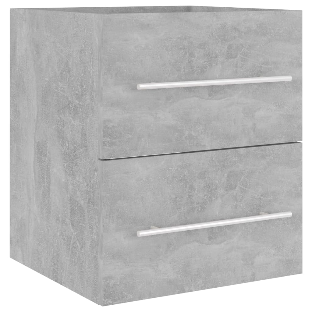 betonszürke forgácslap mosdószekrény 41 x 38,5 x 48 cm (804687)