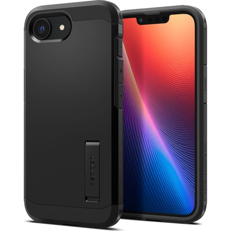 iPhone 16e Spigen Tough Armor Mag Műanyag Telefonvédő Ütésállóság, Magsafe, Fekete (8809971239677)