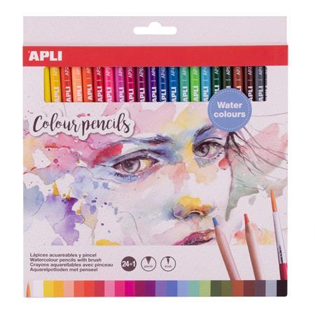 Apli Akvarell színes ceruza készlet ecsettel (24 db / csomag)