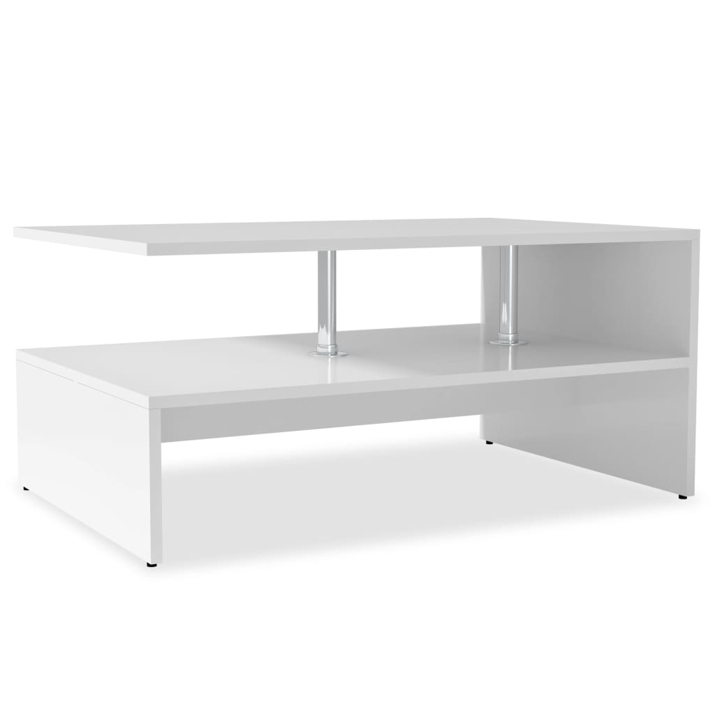 fehér faforgácslap dohányzóasztal 90 x 59 x 42 cm (244854)