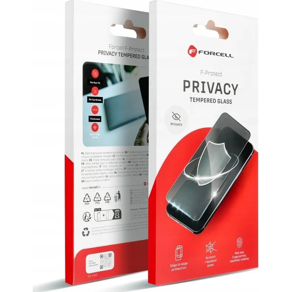 Forcell Privacy Glass Betekintésvédett Edzett Üveg Fekete Szegéllyel iPhone 11/Xr