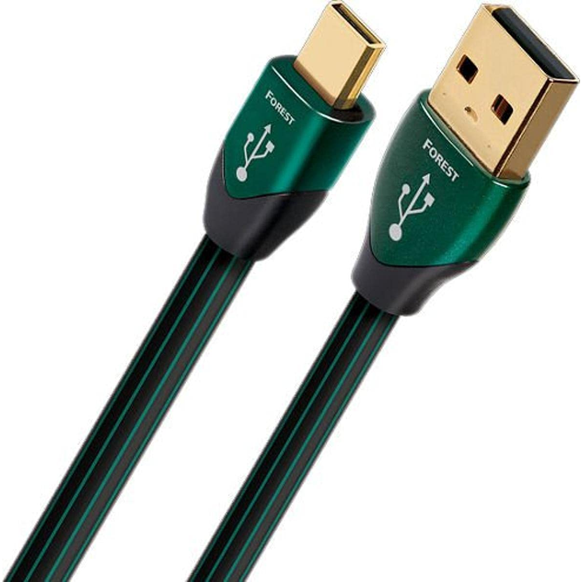 AudioQuest Forest USBFOR01.5MI USB-A apa - Micro USB-B apa 2.0 Adat és töltőkábel - Fekete (1.5m) (USBFOR01.5MI)
