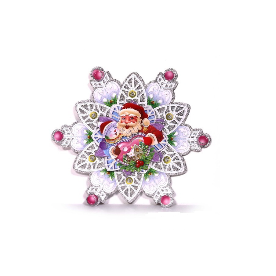 Iris 3D Hópehely 25x29cm 2db Karton Dekoráció (022-01)