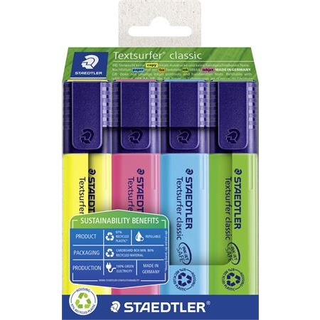 STAEDTLER Szövegkiemelő készlet, 1-5 mm,  "Textsurfer classic 364 R" 4 különböző szín (TS364RC4)