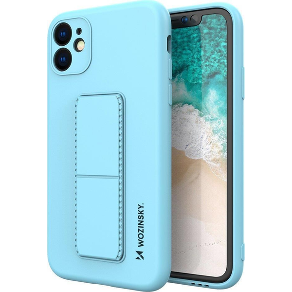 Wozinsky Kitámasztható Tok Flexible Silicone Telefontok Stand Samsung Galaxy A32 4G Világoskék