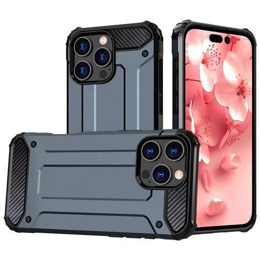 Gigapack Defender Apple iPhone 16 Pro fémhatású tok sötétkék (GP-164421) (GP-164421)