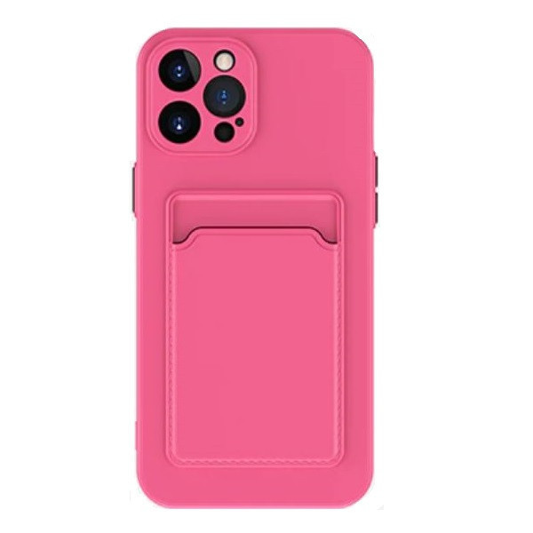 Samsung Galaxy A33 5G SM-A336B, Szilikon tok, kártyatartóval, Wooze Card Slot, magenta (118772)