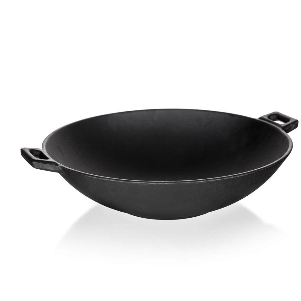 BANQUET Öntöttvas WOK serpenyő 36,5 cm, fekete EXCELLENT (A23157)