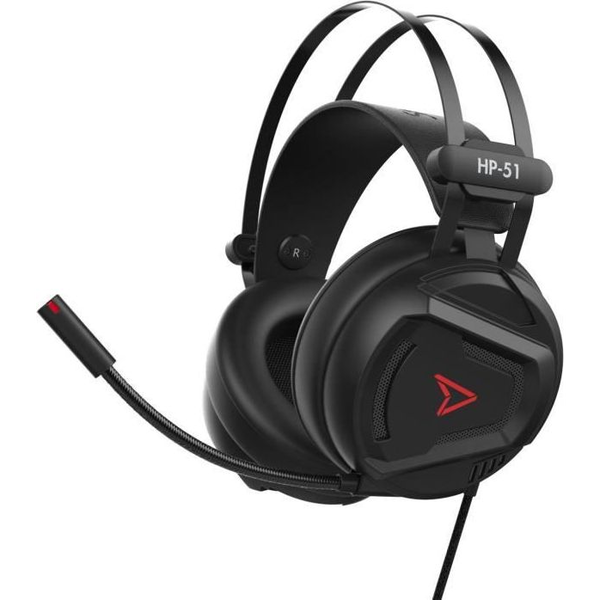 Steelplay HP51 Auricolare Cablato A Padiglione Gaming Nero, Rosso