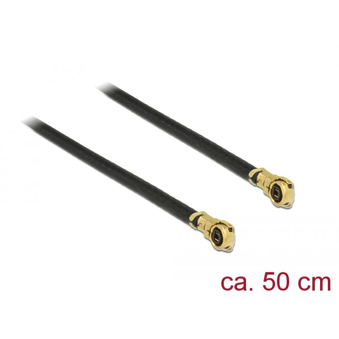 Delock antenna kábel MHF IV/HSC MXHP32 apa > MHF IV/HSC MXHP32 50cm (89646) (DE89646)