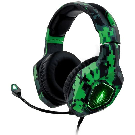 SureFire Skirmish Headset Ledningsført Spil USB Type-A Sort, Camouflage, Grøn