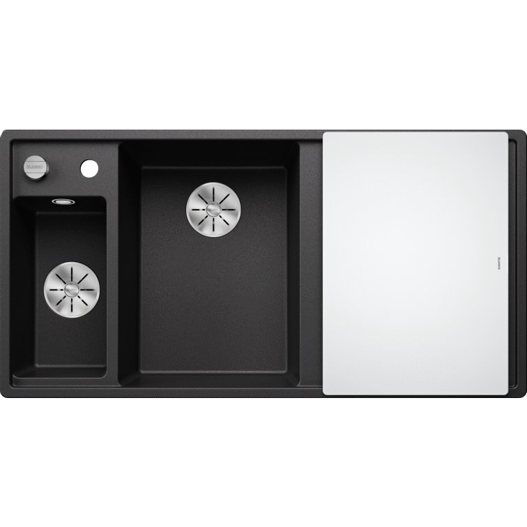 Blanco AXIA III 6S Silgránit balos Antracit színű üveg tart.Gránit mosogatótál (524653) (524653)