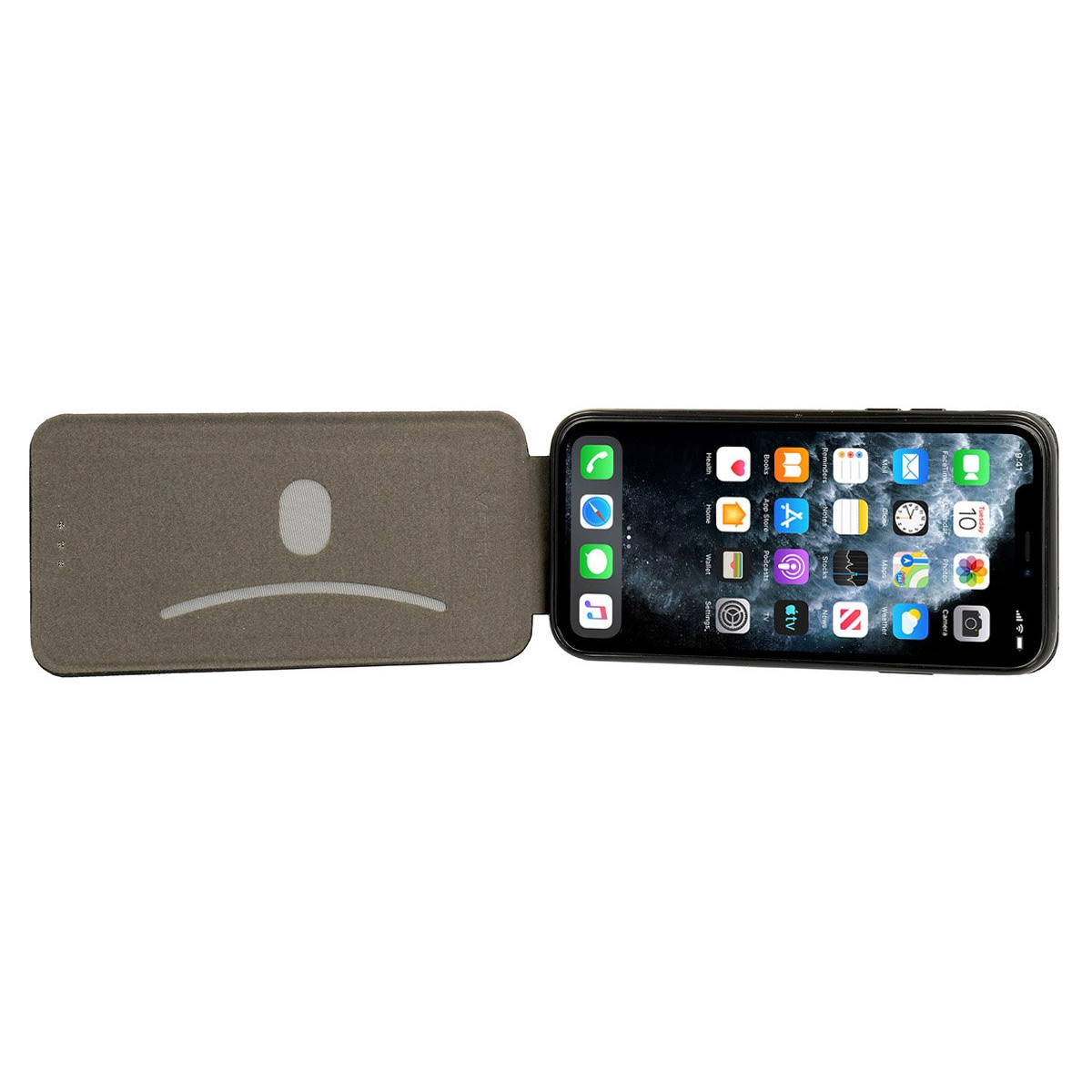 Fusion Vennus Elegance Vertical Samsung Galaxy A21 Flip Tok - Fekete (VEN-ELEN-A215-BK)