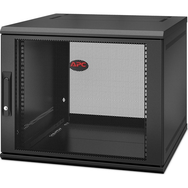 APC NetShelter WX 9U Single Hinged Wall-mount Enclosure 600mm Deep Поставка монтирана в стена Черен