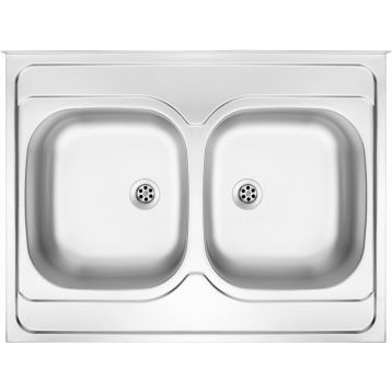 2-bowl Steel Sink - Overlay