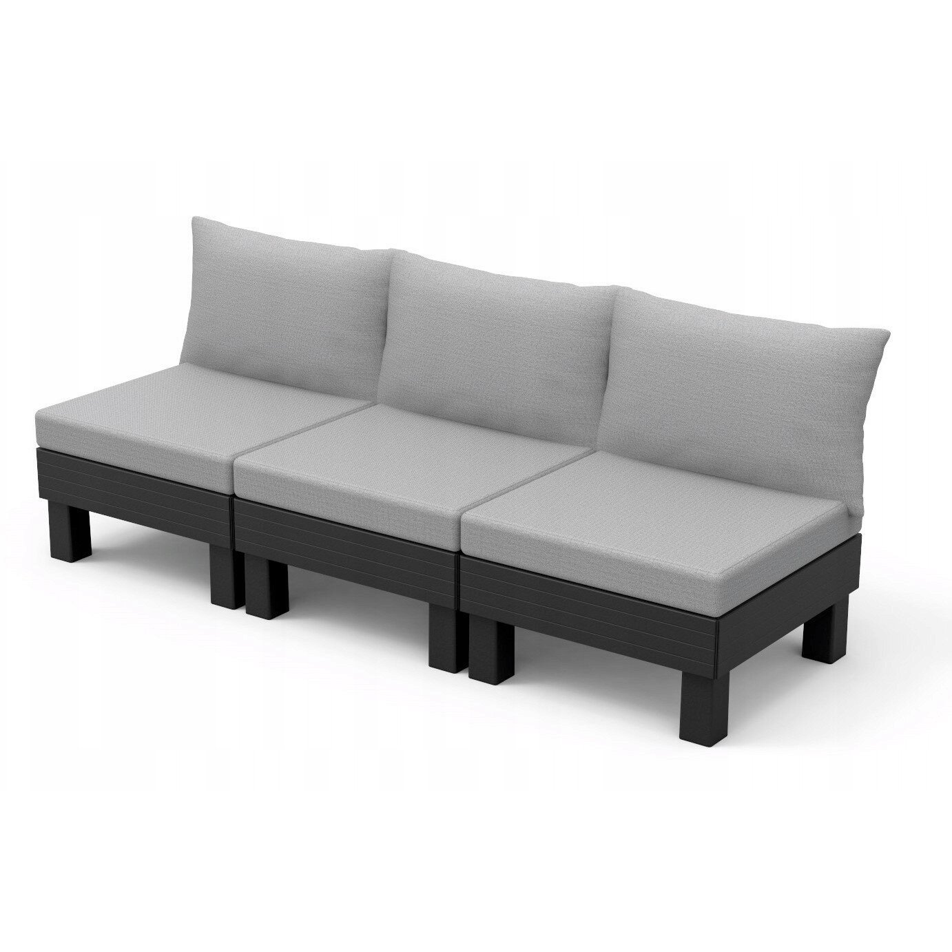 Keter Elements kerti bútor 3 személyes kanapé grafit (8711245158020)