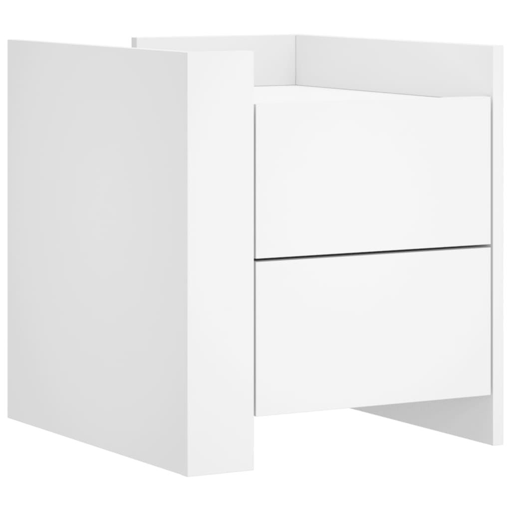 fehér szerelt fa éjjeliszekrény 45 x 50 x 50 cm (848283)