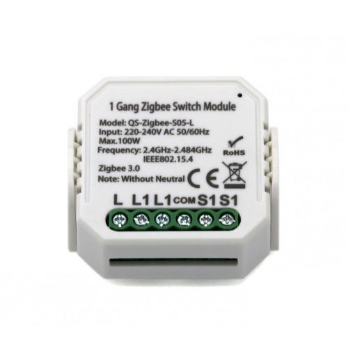 SMARTZILLA Tuya Zigbee kapcsoló mögé rejthető 1 csatornás kapcsoló okosító (2046402-1) (smart20464021)