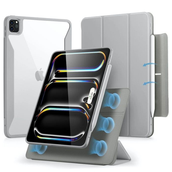 Калъф за iPad Pro 13 (2024) - ESR Rebound Hybrid - Сив