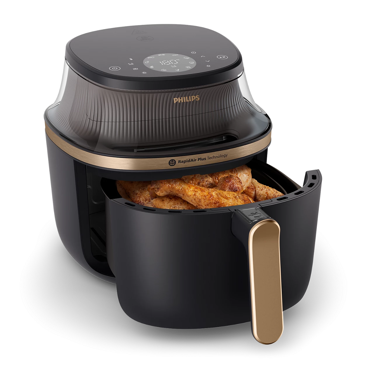 Philips Ovi XL 3000 NA331/00 AirFryer Forrólevegős sütő 6,2L 1700 Watt - Fekete (NA3331/00)