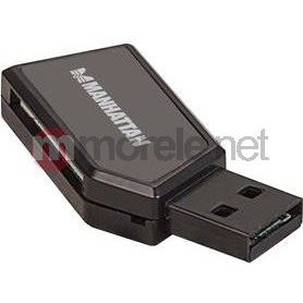 Manhattan 101677 четец на карти USB 2.0 Черен