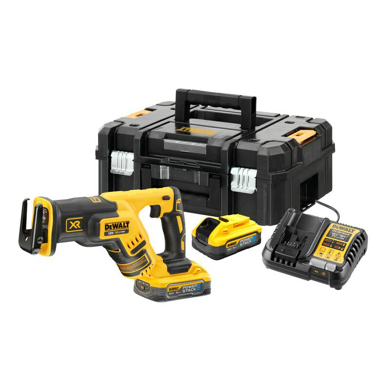 DeWalt DCS367H2T-QW akkus orrfűrész 18 V | 300 mm | Szénkefementes | 2 x 5 Ah akku + töltő | TSTAK kofferben (DCS367H2T-QW)