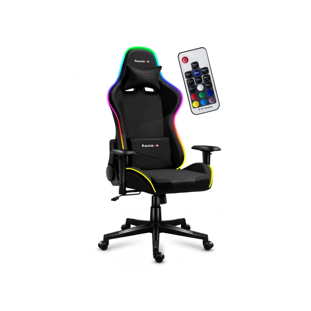 Huzaro Force 6.2 RGB MESH Gamer szék - Fekete (HZ-FORCE 6.2 MESH RGB)