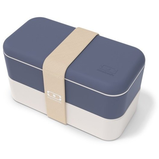 Monbento Bento Original Ble Natural Műanyag ételtároló 1L - Krém/Kék