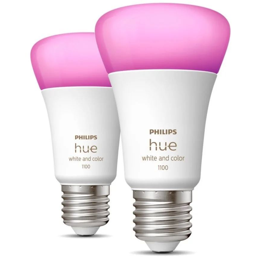 Philips Hue White and Color Ambiance LED fényforrás E27 9W 2db/cs (929002468802) (929002468802)