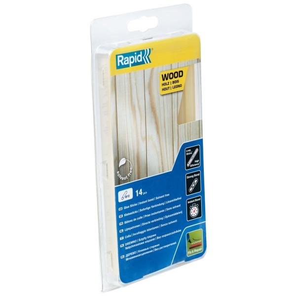 RAPID Ragasztópatron, 12×190 mm, fa, 14 db, bliszter