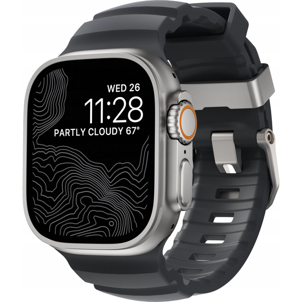 NOMAD GOODS Rocky Point szíj Apple Watch 49/45/44/42mm szürke