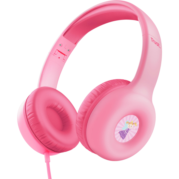 Trust NOUNA Kids headphones - rózsaszín