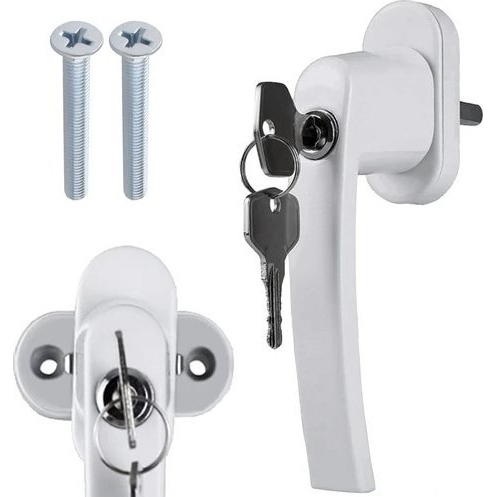 Zárható Ablakkilincs - 2 db Kulccsal és Rögzítőeszközökkel