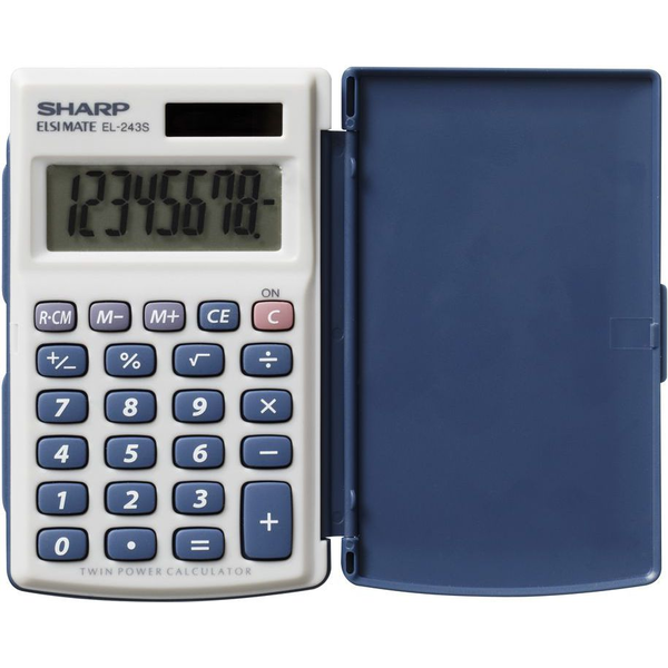 Sharp EL-243S számológép Hordozható Alap számológép Ezüst