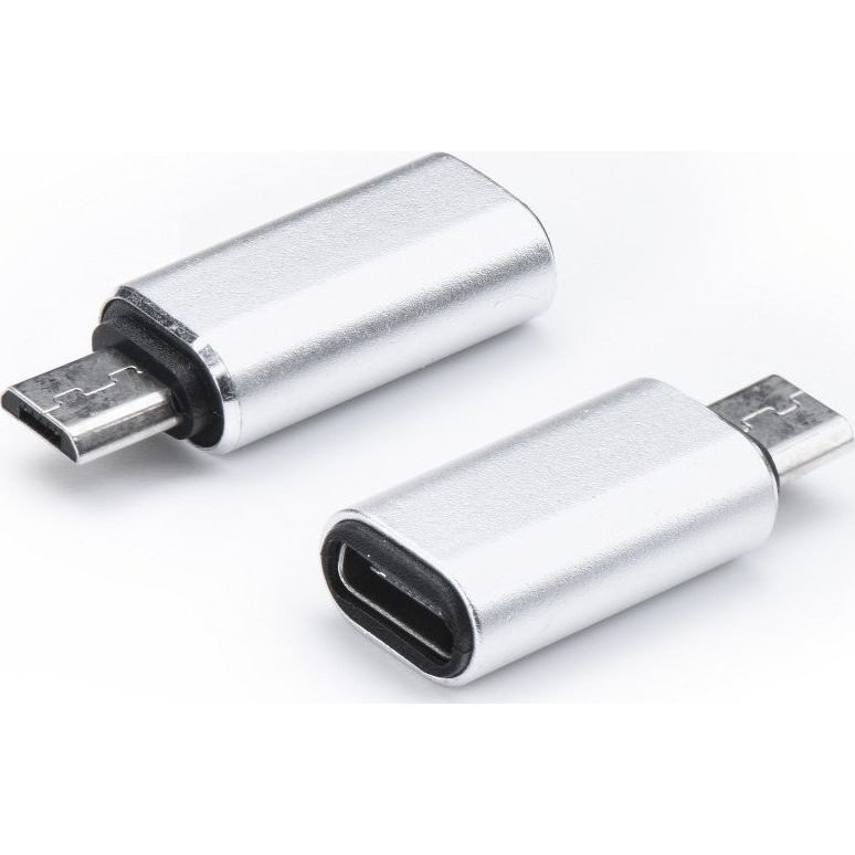 Haffner lighning USB Type-C anya ,micro USB apa töltő adapter ezüst (PT-5714)