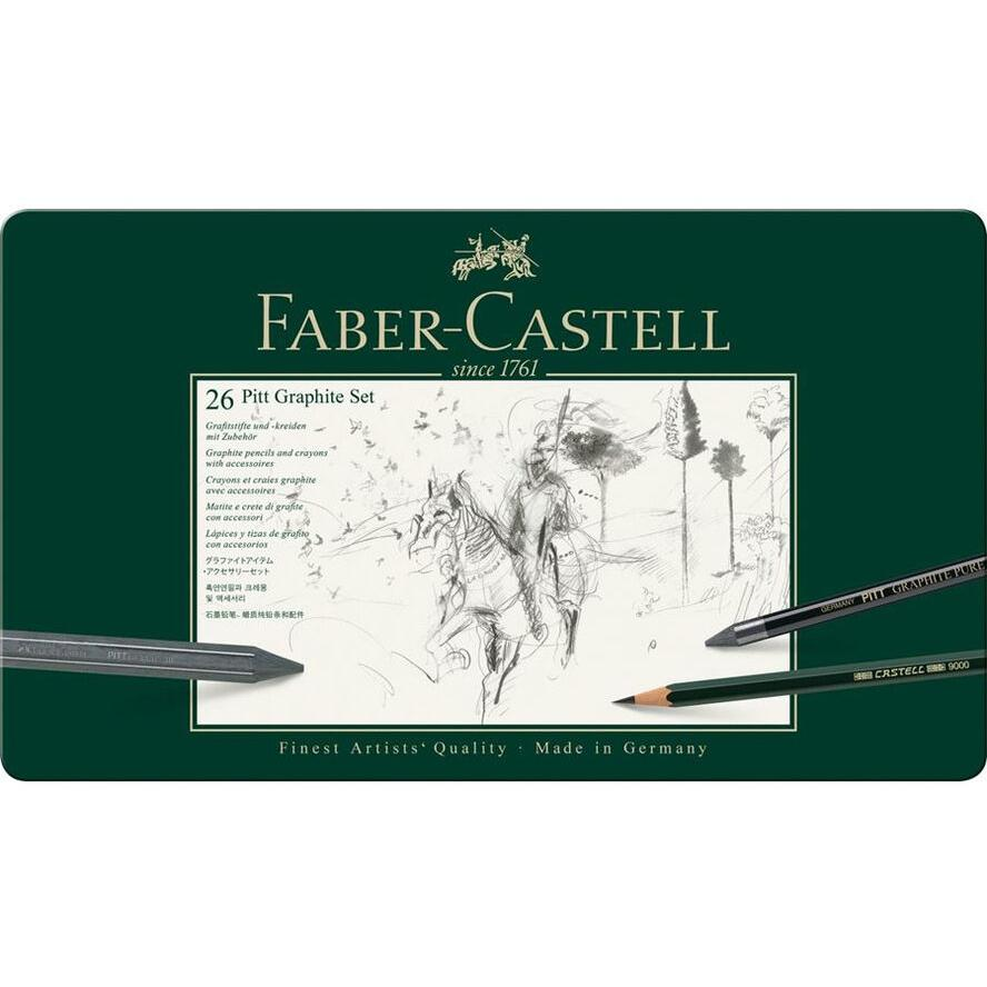 FABER-CASTELL Set Pitt Graphite groß Metalletui (112974) (112974)