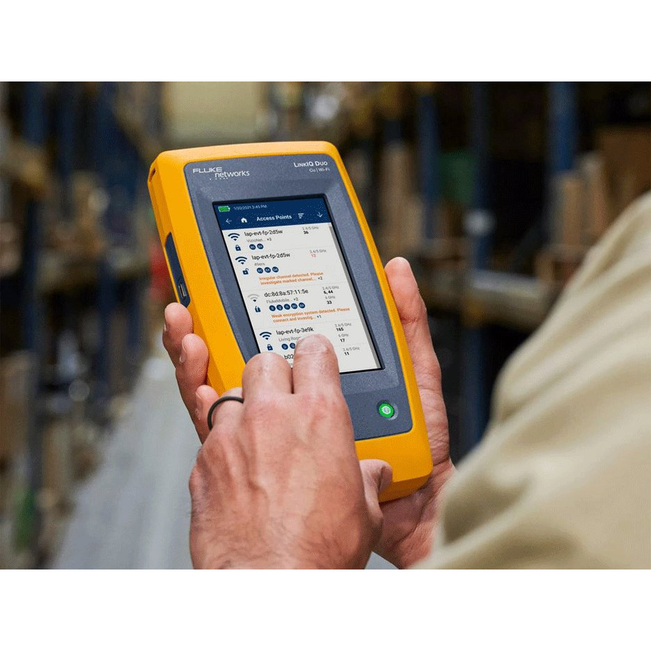 Fluke Networks LIQ-DUO-H6-EU Kábel, hálózat és WiFi teszter Alkalmas: CAT 4, CAT 5, CAT 5e, CAT 6, CAT 6A, WiFi 6E, Kábel, 10 Gbit/s (LinkIQT Cable+Network+Wi-Fi)