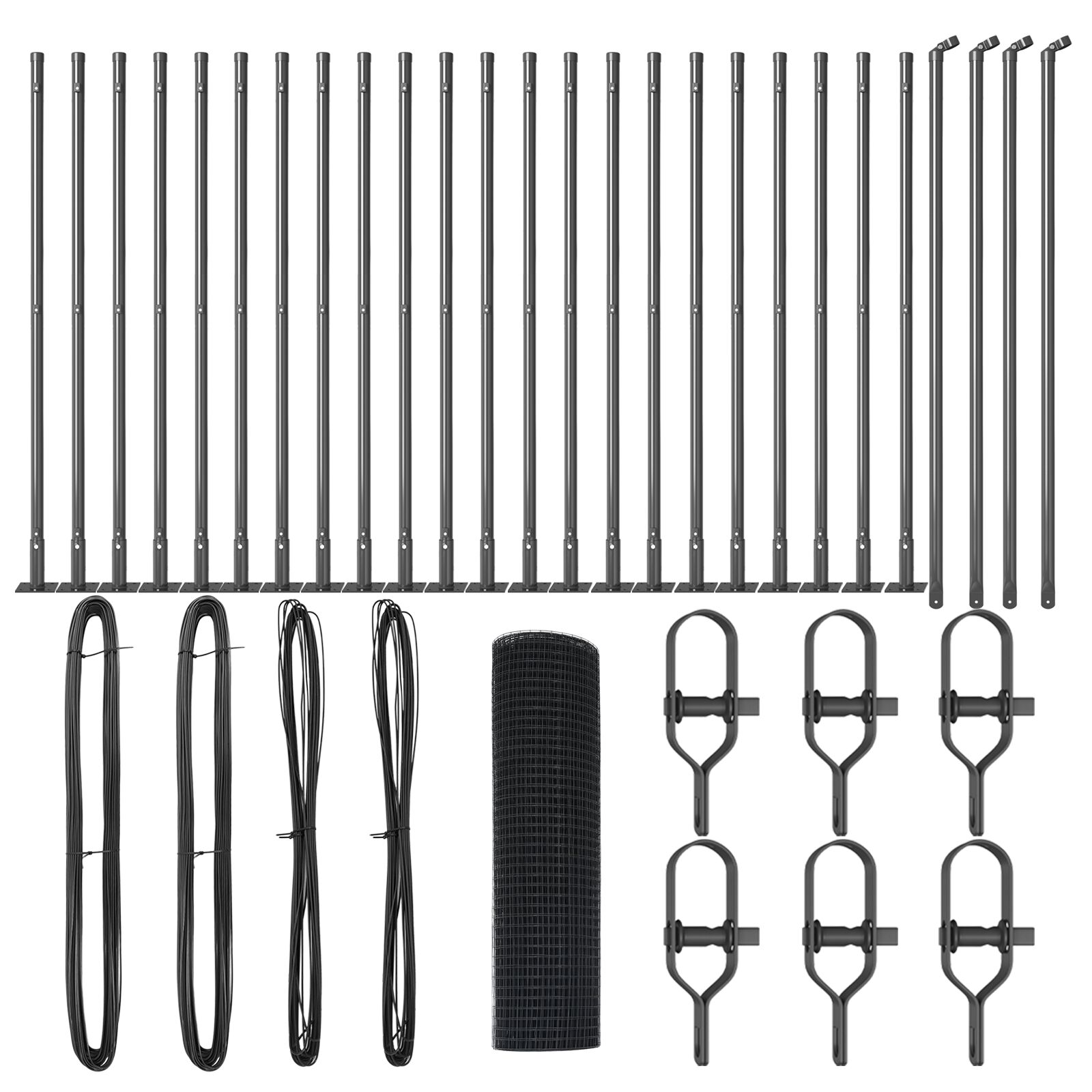 Hegesztett Drótkerítés 13 Fanú Oszloppal Szürke 1x50 m Acél (3352591)